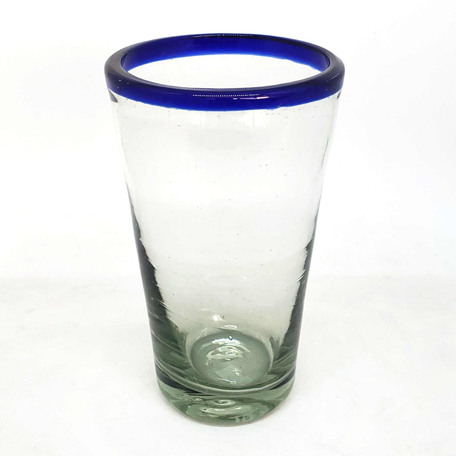 Cobalt Blue Rim 16 oz Pint Glasses (set of 6)